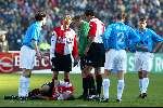 Rotterdam 16 decmber 2001
Feyenoord-PSV 0-0
Mark v Bommel en Patrick Pauwe Roelof Luinge en Pierre v Hooydonk