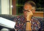 Rinus michels in Milaan 1990 na uitschakelijk Nederlands elftal WK