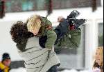 Lech 21 december 2003
Linda de Mol op Vakantie met haar kinderen 
Hier haar vriend sander Vahle met haar zoontje Julian de Mol
Wintersport