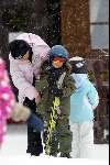 Lech 21 december 2003
Linda de Mol op Vakantie met haar kinderen 
Hier samen met haar zoontje Julian de Mol
Wintersport
