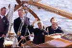 Sneek 8 augustus 2001
Prins Willem Alexander en Maxima bezoeken de sneek week. 
op Skutsje