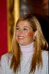 Den Haag 9 januari 2002
Prins Willem Alexander en Maxima krijgen eerste postzegeloverhandigd door Peter Bakker op paleis Noordeinde.