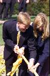 Lisse 9 mei 2001
Maxima en Prins Willem Alexander bezoeken de Keukehof.
en planten een boom