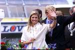 Amsterdam 10 september 2001
Prins Willem Alexander en Maxima bezoeken Amsterdam.
Op rondvaartboot in Amsterdamse Grachten