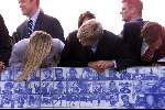 Leeuwarden 10 oktober 2001
Prins Willem Alexander en Maxima bezoeken de provincie Friesland.  Ed Nijpels