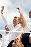 Curacao 12 augustus 2002
Prins Willem Alexander en Prinses Maxima op Curacao