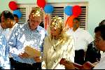 Curacao 12 augustus 2002
Prins Willem Alexander en Prinses Maxima op Curacao