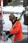 Zurs 17 februari 2001
Maxima tijdens haar wintersportvakantie