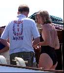 Muiden 18 Juni 2000
Prins Willem Alexander en Maxima in badpakvaren op de Groene Draeck.