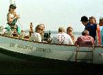 Muiden 18 juni 2000
Prins Willem Alexander en Maxima Prinses Laurentien varen op de groene Draeck
