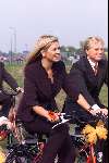 Utrecht 26 septmber 2001
Prins Willem Alexander en Maxima bezoeken de provincie Utrecht. Hier op de fiets