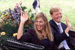 Utrecht 26 septmber 2001
Prins Willem Alexander en Maxima bezoeken de provincie Utrecht. Hier op de fiets