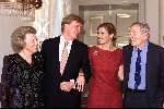 Den Haag 30 maart 2001
Verloving Prins Willem Alexander met Maxima
Met Koningin Beatrix en Prins Claus