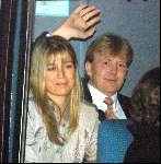 Amsterdam 31 januari 2001
Koningin Beatrix 63 jaar Maxima en Prins Willem Alexander. Eerste maal Maxima publiekelijk aanwezig