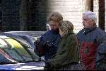 New York, 22 januari 2000
Prins Willem Alexander samen met Maxima na afloop van een diner samen met een beveiligingsbeambte
Rest. CIPRIANI Downtown