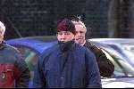 New York, 22 januari 2000
Prins Willem Alexander samen met Maxima na afloop van een diner samen met een beveiligingsbeambte
Rest. CIPRIANI Downtown