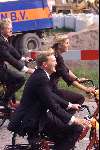 Utrecht 26 septmber 2001
Prins Willem Alexander en Maxima bezoeken de provincie Utrecht. Hier op de fiets