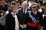 Delft 11 december 2004
Begrafenis Prins Bernhard in Delft.
PrinsJuan Carlos Spanje met zijn vrouw Prinses Koningin Sofia