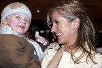 Scheveningen 13 december 2004
Society lunch Holland casino.
Silvie Schmeitz met dochter Beau