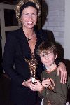 Nijkerk 1 januari 2001
Nieuwjaarsreceptie staatsloterijshow.
Anita Witzier met zoontje