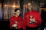 Amsterdam 12 december 2005
Kerstdiner bij de kersentuin met bn ers van Talpa in keuken en bediening.  Fajah Lourens en Humberto Tan