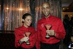 Amsterdam 12 december 2005
Kerstdiner bij de kersentuin met bn ers van Talpa in keuken en bediening.  Fajah Lourens en Humberto Tan