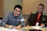 Utrecht 14 december 2005
Jan Smit  met Jaap buijs vooraf aan optreden voor 15000 gehandicapten in Jaarbeurs Utrecht.