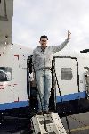 Lelystad 14 december 2005
Jan Smit arriveert met prive jet vanuit duitsland voor een optreden van 15000 gehandicapten in Jaarbeurs Utrecht.