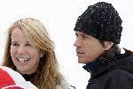 Oberlech 28 december 2005
Linda de Mol op skivakantie met Sander Vahle en Julian en Noah.