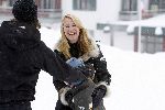 Oberlech 28 december 2005
Linda de Mol op skivakantie met Sander Vahle en Julian en Noah.