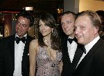 Amsterdam 8 december 2005
VIP avond miljonairs fair in Rai.
Liz Hurley met Yves Gijraths en David van gassan
