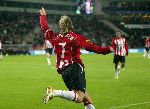 Eindhoven, 17 December 2005 Kompetitiewedstrijd PSV-Willem II ,  eindstand 4-1
Mika Varynen scoort zijn eerste officiele doelpunt in dienst van PSV en is erg blij
@Foto: Junior Smulders
