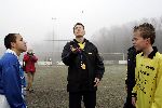 Amersfoort 10 december 2005
Prins Constantijn voetbaLt met gehandicapten.
Als scheidsrechter