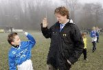 Amersfoort 10 december 2005
Prins Pieter Christiaan voetbalt met gehandicapten en speelt als scheidsrechter