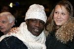Amsterdam 13 december 2005
Premiere King Kong in Tuschinsky .
Regilio Tuur met vriendin en muts