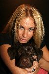 Amsterdam 28 januari 2006
sieraden en accecoires beurs in Rai.
Ellemieke Vermolen met hond Bo