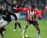 Eindhoven, 21 Februari 2006 Eerste ronde Knock-out Champions league Seizoen 2005/2006 PSV-Olympique Lyon
Jefferson Farfan