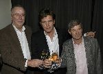 Bussum 20 januari 2006
John de Mol gekozen tot omroepman van het jaar bij Jan Tabak.
John de Mol Jr met Frits Barend en Henk v Dorp