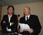 Bussum 20 januari 2006
John de Mol gekozen tot omroepman van het jaar bij Jan Tabak.
John de Mol Jr met hoofdredakteur Broadcast Magazine