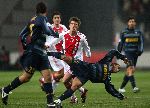 Amsterdam, 22 Februari 2006 Champions League 1e ronde na voorrondes Seizoen 2005/2006 AJAX-Internationale, Eindstand 2-2 Klaas Jan Huntelaar