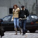Amsterdam 26 januari 2006
Mariska Hulscher en haar vriend Arie Schouwenaar.