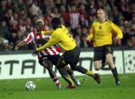 Eindhoven, 20 Februari 2007 Champions Leaguewedstrijd
PSV-FC Arsenal 1e ronde Eindstand 1-0 Seizoen 2006/2007
Arouna Kone in duel met Kolo Toure