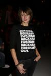 Amsterdam 23 januari 2007
Opening Fashion week in de westergas fabriek. Barbara Karel met leuk t shirt