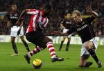 Eindhoven, Kompetitiewedstrijd PSV-AZ, eindstand 2-3
Seizoen 2006/2007
Edison Mendez in duel met Tim de Cler
