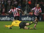 Eindhoven, 20 Februari 2007 Champions Leaguewedstrijd
PSV-FC Arsenal 1e ronde Eindstand 1-0 Seizoen 2006/2007
Edison Mendez in duel met Philippe Senderos op achtergrond Diego Tardelli
