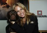 Amsterdam 31 januari 2007
Ellemieke vermolen met haar hond mrs Bo bij presentatie hondenpenning tegen dier proeven.