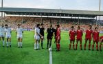 Stuttgart, 25 Mei 1988
Finale Europacup I PSV-Benfica, eindstand 0-0 en PSV wint na de verlenging met strafschoppen
Op de foto de beide aanvoerders, Erik Gerets, Berry v Aerle, Ronald Koeman en Gerald Vanenburg