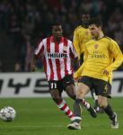 Eindhoven, 20 Februari 2007 Champions Leaguewedstrijd
PSV-FC Arsenal 1e ronde Eindstand 1-0 Seizoen 2006/2007
Francesc Fabregas met achter hem Edison Mendez