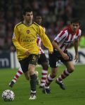 Eindhoven, 20 Februari 2007 Champions Leaguewedstrijd
PSV-FC Arsenal 1e ronde Eindstand 1-0 Seizoen 2006/2007
Francesc Fabregas met achter hem Phillip Cocu
