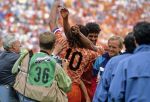 Munchen, 25 Juni 1988 Finale Europees Kampioenschap 1988
Nederland-Rusland met een eindstand van 2-0
Blijdschap met het behalen van het Europees Kampioenschap met o.a. Frank Rijkaard, Monne de Wit en Ruud Gullit